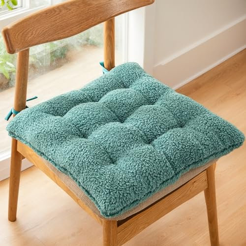 HEADBOARD Memory-Schaum-Polster Für Esszimmer, Bequeme Sitzauflage, Dickes Stuhlkissen Mit Bändern – 40 cm * 40 cm,C,Set of 1