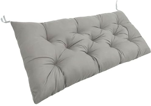 MSNCS Bankauflage Sitzkissen Gartenkissen Bankkissen 90x50/100x50/110x50/120x50cm, Dicke Von 8cm,Sitzauflagen Loungekissen Sitzpolster Auflage Für Bänke/Gartenbank(Hellgrau,90x50cmx8cm)