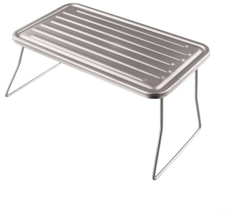 Mesa plegable, ultraligera, plegable, parrilla para barbacoa, diseño de placa acanalada, fácil almacenamiento y transporte, construcción resistente