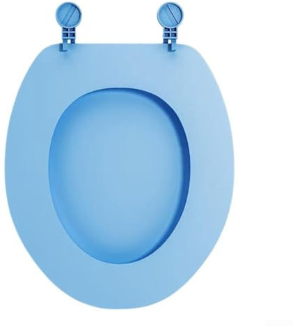 Housse de siège de toilette avec design innovant à fermeture douce pour toilettes en forme de U et O, améliore l'expérience de la salle de bain (type O bleu)