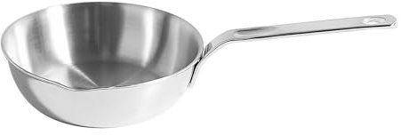IMEEA 5.5inch/14cm Small Egg Pan Omelet Pan Sauce Pan Mini Frying Pan SUS304 Stainless Steel Butter Warmer with Spout Portable Camping Cooking Pans