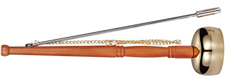 BESPORTBLE Tragbare Kupfer Handglocke Buddhismus Yin Qing Mit Holzgriff Leichter Meditationston Spirituelles Percussion Instrument Für Tempel Und Entspannung