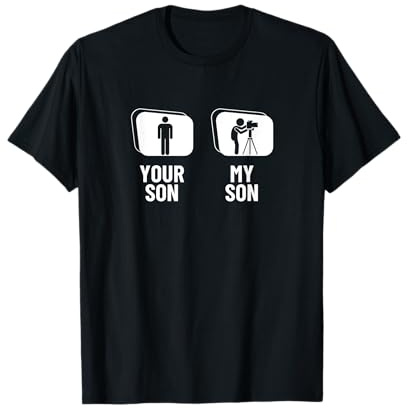 Photographie drôle de Votre Fils, de Mon Fils, de Papa, de Maman T-Shirt