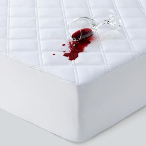 Yoofoss Super King Waterproof Mattress Protector Extra Deep Fit 40cm Skirt Mattress Cover Machine Washable 180 x 200 cm Microfiber Protectors - Super King