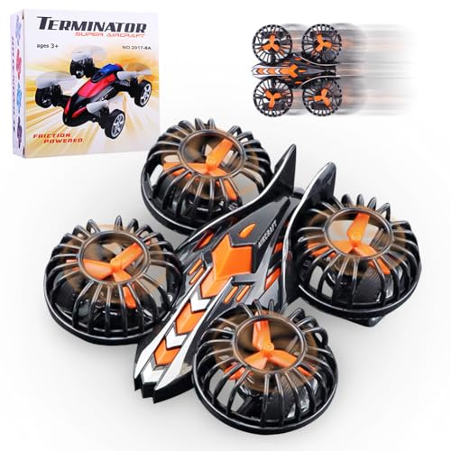 LKNBIF Pull Back Cars, Friction Powered Vehicles Toy Cars, Double-Sided Jumping Stunt Car 4WD Model Play Vehicles Rotation Off-road Inertia Truck Toys for 3-10 Year Old Boys Girls Gift