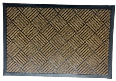 SINOPED Extra Durable Door Mat Outdoor Entrance - Muddy Dirt Trapping Outdoor Mats - Low Pile Front Door Mat Outside Entrance - Anti Slip Indoor Doormat (Brown,30'' x 17'')