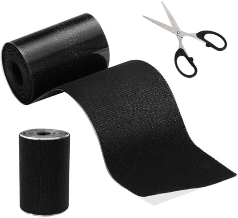 Flicken Selbstklebend Stoff, Stoffflicken Selbstklebend Textilklebeband | 10x200 cm Schwarz Lederflicken Selbstklebend Wasserdicht, Mit Einer Schere Geliefert, für Jacken Zelte Daunenjacke
