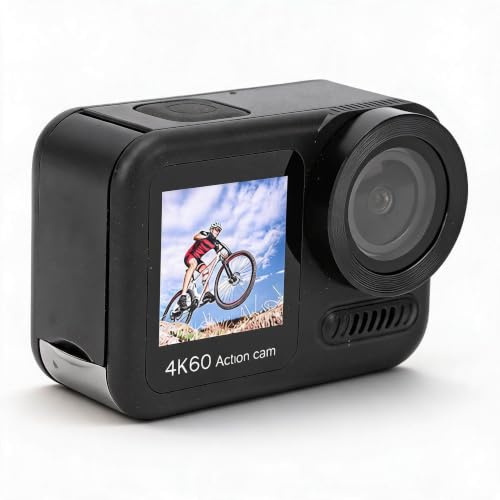 Dpofirs 4K 64MP Action Camera for Diving Cycling Motorcycle, Sports Camera with 2.0 Inch Touch Screen & 8X Digital Zoom, 150 Degree Wide Angle Lens