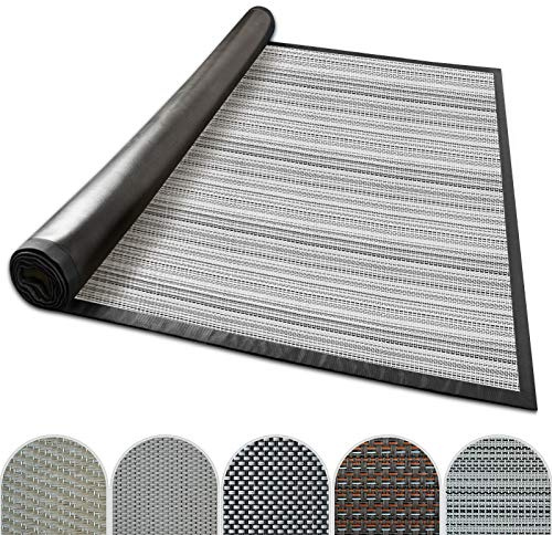 casa pura Outdoor-Teppich mit Bordüre | ideal für Terrasse, Balkon, Garten, Küche, Flur | aus Kunststoff wetterfest und rutschsicher | Viele Größen und Farben (Bologna, 70x130 cm)