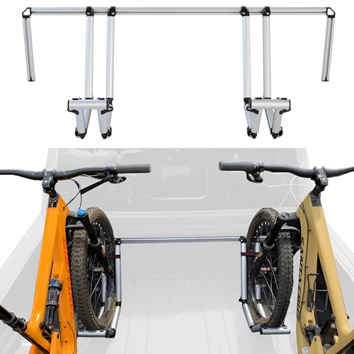 Truck Bed Bike Rack - All-Aluminum Truck Bed 2 Bike Rack Full Size Trucks- Holds 2 Standard Bikes - Effort-Free Installation