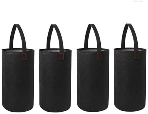 WLTY 4pc Felt Hanging Tomato Grow Bag Upside Down Tomato Planter Multi-Function Strawberry Vegetable Flower Plant Grow Bags Plant Pot