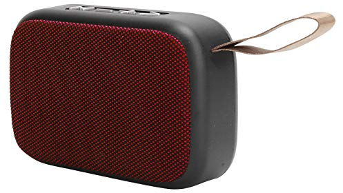 Haut-parleurs Portables avec Bluetooth, Caisson de Basses Stéréo sans Fil, Mini Son USB avec Radio FM, Prise en Charge AUX, pour Tablette, Ordinateur Portable, Téléphone Portable(Rouge)