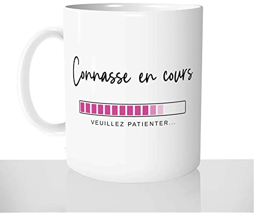 Mug-Cadeau Connasse En Cours - Tasse Café Thé Idée Cadeau Original Humour Collègue Amie Femme- Noël Anniversaire