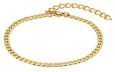 Heideman Armband Sascha Herren - Aus hochwertigem Edelstahl gold-farbend poliert schmale stilvolle Glieder Armkette für Männer schlicht zeitlos verstellbar