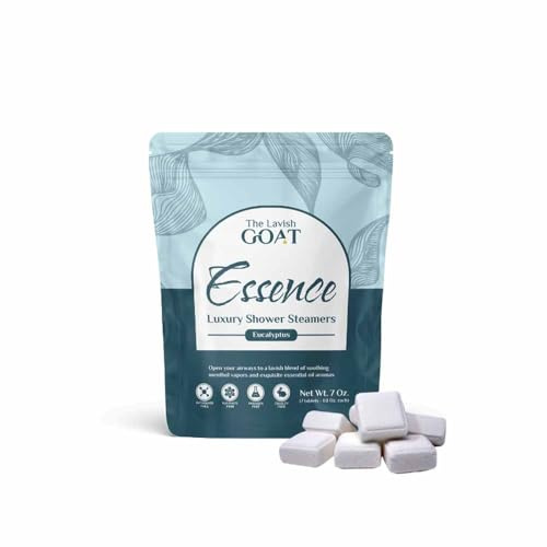TLG Essence Shower Steamers Aromatherapy 7 Pack – USA Made with Extra Eucalyptus & Menthol – Shower Bomb for Relaxation, Strong-Scented Shower Tablets – Gift for Men & Women