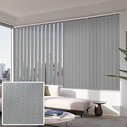 Vertikaljalousie Verdunkelung,Vertikaljalousien Für Fenster,Sichtschutzvorhänge,Vertikaljalousien Für Heimbüros,60% Lichtfilterung/Wärmeisolierung,Lamellenvorhänge Aus Stoff,W×H-60x110cm/23.5x43in