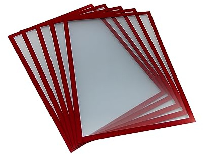 Shadow Foam Magnetischer Dokumentenhalter | 5 Stück | interner Beschilderungsrahmen | magnetische Größen A5, A4, A3 (rot, A4)