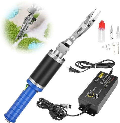 BDJSN Electric tufting scissors, Carpet engraving machine, 4000rpm Adjustable speed electric carving knife, Fabric cutting machine kit with cooling fan for rugs, fabrics, crafts