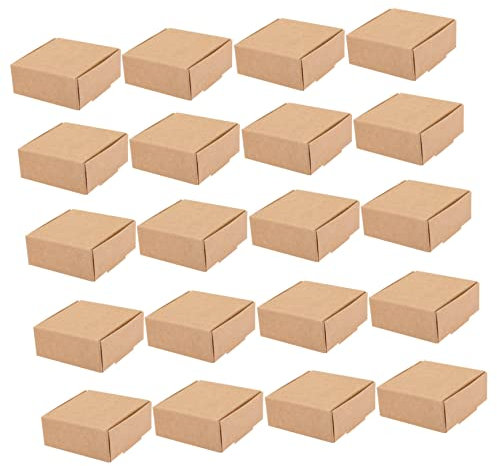 Healeved 20stücke Kraftpapier Verpackung Boxen Kleine Versandboxen Für Seife Bonbons Spielzeug Faltbar Leicht Und Wiederverwendbar