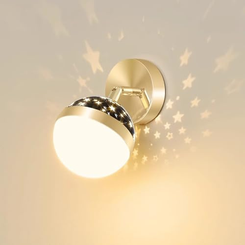 Chao Zan 5W LED Wandlampe Kinderzimmer Schlafzimmer Wandleuchte kreativ Junge Mädchen Raumlampe Modern Nachttischlampe Sternenhimme Nachtlicht Wandstrahler Für Wohnzimmer Ball rund Warmweiß Kaltweiß