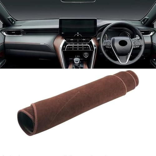 Car Interior Accessories Für Toyota Für Harrier Für Venza XU80 2020-2022 2023 Hybrid Auto Dashboard Abdeckung Sonnenschutz Vermeiden Licht Nicht-Slip Pads Centre Console Dashboard Cover (Color : B Br