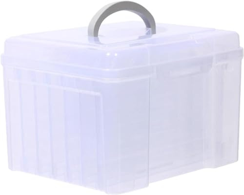 Foto-Organizer-Box mit Trennwänden, Aktenhalter mit 6 Trennwänden, großer Foto-Organizer, Grußkarten-Aufbewahrungsbox für Büro, Bilddisplay
