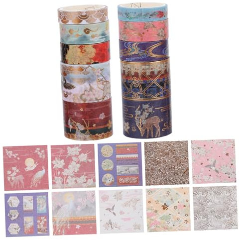 SEWACC Schöne Washi Bänder Dekorative Masking Tapes Für Diy Geschenkboxen Mit Einzigartigen Druckmustern Und Farbenfrohem Design Leicht Abzureißen Ohne Klebrige Rückstände