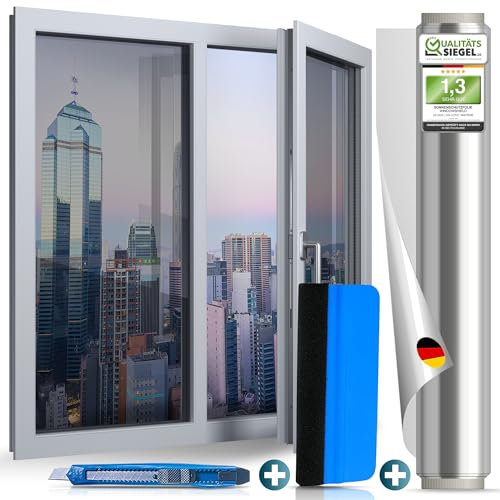 WindowShield® – UV Sonnenschutzfolie für Fenster Innen & Außen – Blickdichte Fensterfolie als Sonnenschutz Folie – Selbstklebende Hitzeschutzfolie für Fenster Außen & Innen für Sommer – 30 x 200 cm