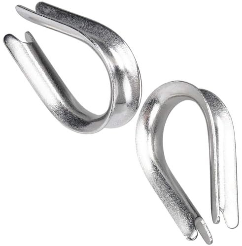 10mm Wire Rope Cable Thimble Wire Eye (Pack of: 2) DIN 6899B Galvanised Steel Rigging for Wire Rope, Stainless Steel Rope DIYUK