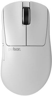 Pulsar Gaming Gears Xlite v4 Kabellose Gaming-Maus, Ultraleicht, 54 g, ergonomisch, optischer Schalter, 32000 DPI, 750 IPS, XS-1-Sensor, 8K-kompatibel (Medium, Weiß)