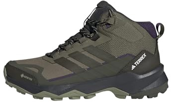 Adidas Damen Terrex Skychaser AX5 Mid Gore-TEX Hiking Shoes, Olive strata/Night Cargo/Aurora Plum, 39 1/3 EU