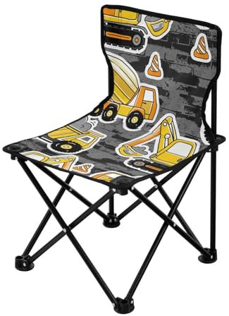 HZHXIFUFA Mechanischer LKW-Cartoon, verstaubarer Campingstuhl, leichte, tragbare Strandstühle für unterwegs, inklusive Tragetasche, Wanderstuhl für Camping, Eisfischen