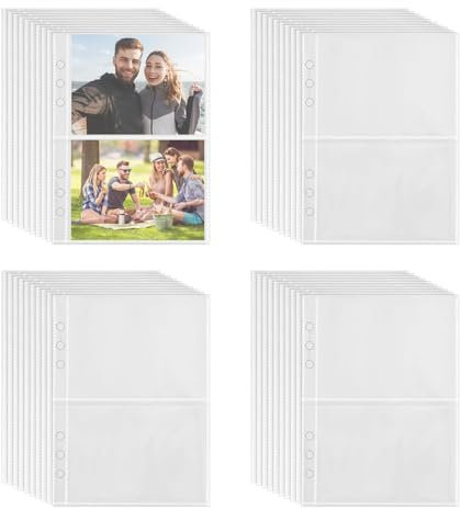 40 Stück A6 Binder Pockets,Klarsichthüllen A6,A6 Binder,Binder A6,Budget Planer Zubehör,Budget Binder A6,Wasserdichte Bargeld Ordnerhüllen,Budget-Blatt-Schutzhüllen Mit 6 Löchern Für 6-Ring-Ordner