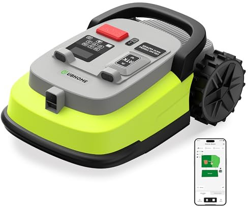 UBHOME Robot Lawn Mower, RTK+AI Vision Robot Mower for Accurate Navigation & Obstacle Avoidance, No Perimeter Wire, Smart APP Control, Automatic Grass Cutting for Large Lawns, 55% Slopes, 52dB Quiet