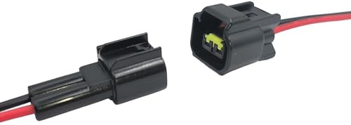 Set di 10 connettori elettrici impermeabili a 2 poli con cavi da 16 AWG (spina e femmina) per auto, camion, moto e applicazioni marine