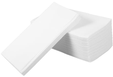KOCKSHION 50pièces Lot De Serviettes De Table Jetables Avec Poche Pour Couverts Serviettes Papier Pour Invités Pliées