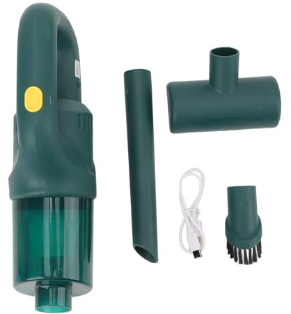 Pilipane Aspirateur à Main sans Fil 50000pa aspirable Portable à Haute Puissance pour Le Bureau de Nettoyage à Domicile ABS 1800mAh Batterie au Lithium 46 cm (Vert)