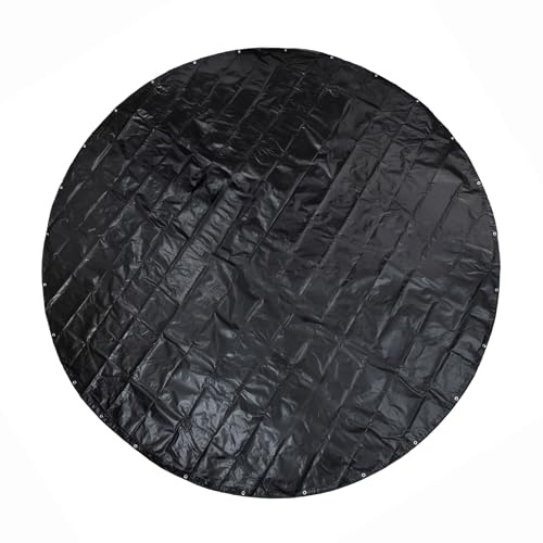 GUARD SHIELD Round Tarp Waterproof Heavy Duty Black 12 Feet Cover Outdoor Inflatable Pool Ground Cloth Tarps for Under Pool
