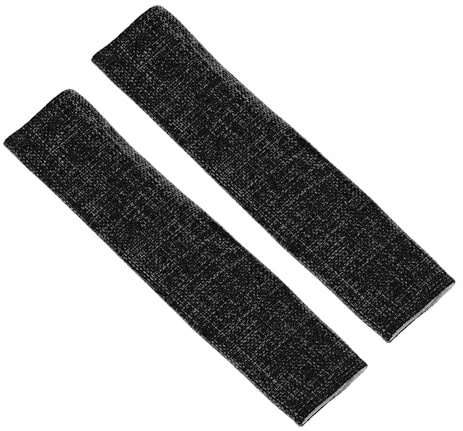 Partuto Protector De Cinturón De Seguridad Negro De Lino 24cm Funda De Cinturón Acolchado Para Hombro 2 Pcs