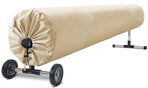 Solar Blanket Cover Pool Reel Cover Swimming Pool Solar Reel Protective Cover 18ft Pool Reel Cover Solar Blanket Cover Swimming Pool Blanket Protector for Above Ground and Inground Pools