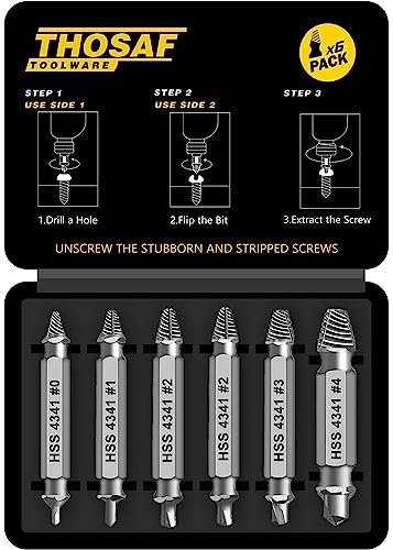 Geschenke für Männer und Frauen beschädigte Schraubenausdreher – Entferner für abisolierte Kopfschrauben, Muttern und Bolzen, Hochgeschwindigkeitsstahl, tolles Geschenk