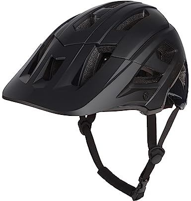 POLISPORT 8742800004 - Mountain Pro Fahrradhelm für Damen und Herren Verstellbare Größe L (58-61cm) mit abnehmbarem Visier und CE-Zertifizierung in Farbe Schwarz