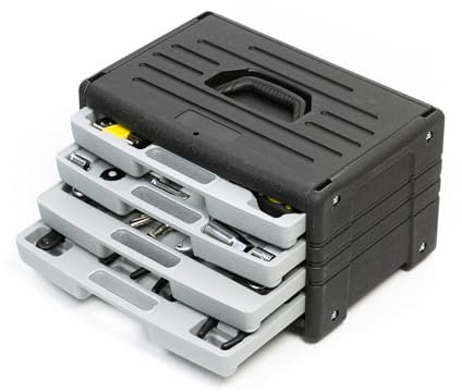 MBI - Cassetta Degli Attrezzi Composta Da 99 Pezzi, Comodo Storage Con Cassetti, Porta Attrezzi, Set Attrezzi Professionali Completo, Set Utensili Per La Casa O Officina
