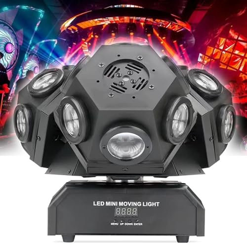 Lumières de scène 220 W, lumières Disco, lumières de fête, lumière stroboscopique Haute énergie pour DJ, lumière Disco à tête Mobile rotative DMX 512, pour éclairage de scène, fête