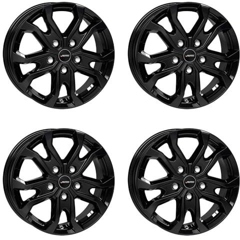 4x AUTEC Felgen Alufelgen KISO 7.5x18 ET58 5x118 Schwarz kompatibel mit Peugeot Boxer