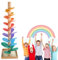 Music Tree Wooden Marble Run, Rainbow Musical Tree, Colorful Rolling Ball Tower, Musical Trees Ball Drop Toy, Interactive Sound Trees Track, Interactive Wooden Balls Traacker Educational Game