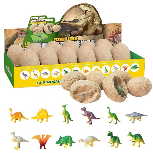 Set di scavi dinosauri per bambini, dinosauro uovo per scavare figure dinosauro uova scavo giocattolo regalo per compleanno bambini Pasqua ragazzi ragazze a partire da 3 4 5 6 7 8 9 10