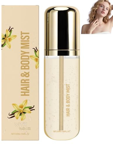 Brume corps et cheveux à la vanille, spray parfumé longue durée pour femmes et hommes, brume parfumée légère pour le soin de la peau et des cheveux, nourrissante, apaisante pour un effet léger (1pcs)