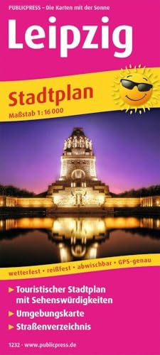 Publicpress Stadtplan Leipzig 1:16.000: Touristischer Stadtplan mit Sehenswürdigkeiten und Straßenverzeichnis. 1:16000 (Stadtplan: SP)