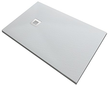 Piatto Doccia In Pietra SOLIDSTONE Alto 2,8cm Bianco Misura: 90x120 X 2,8h